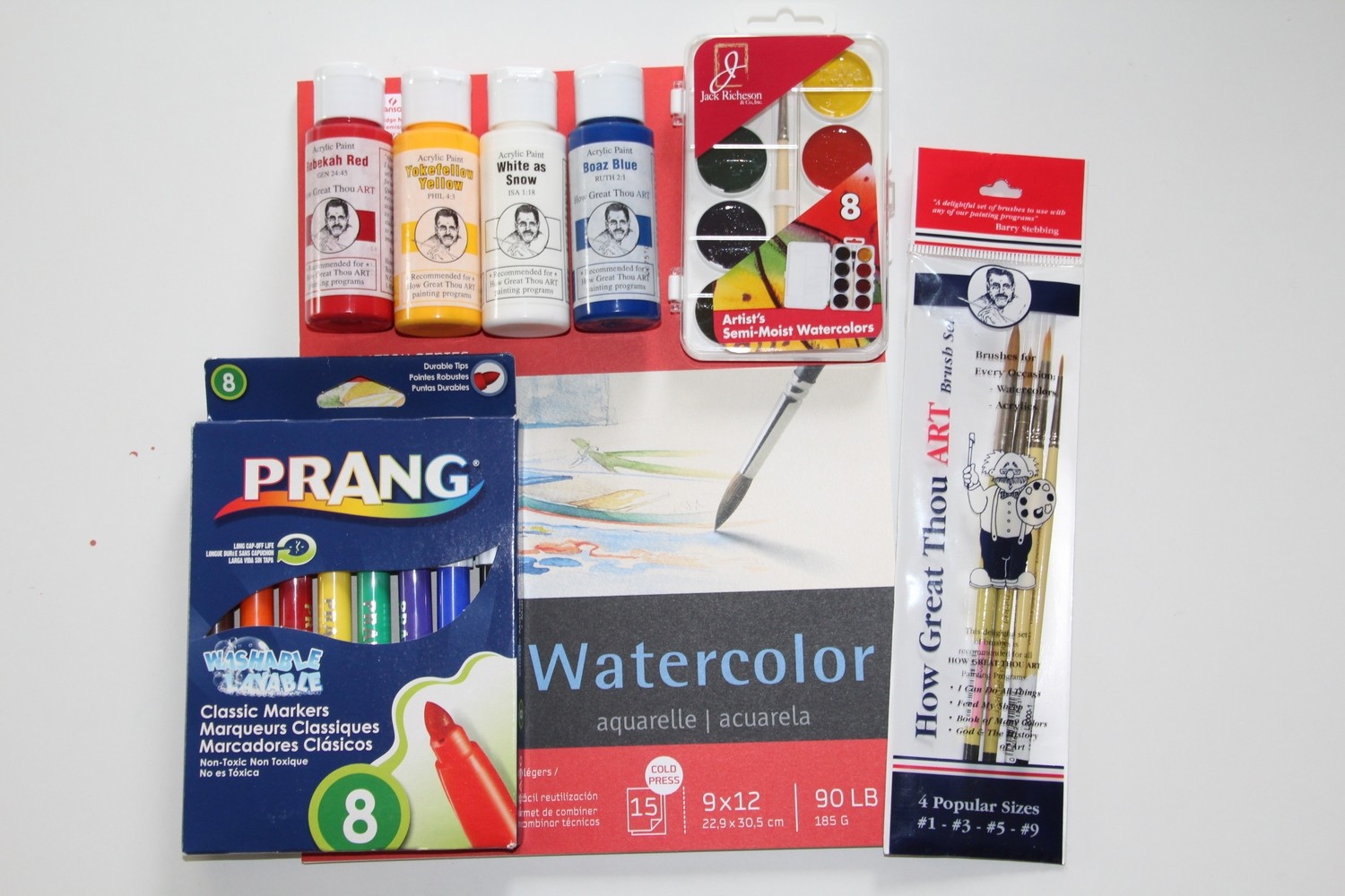 Beginning Painting Supplies and Paint & Marker Cards