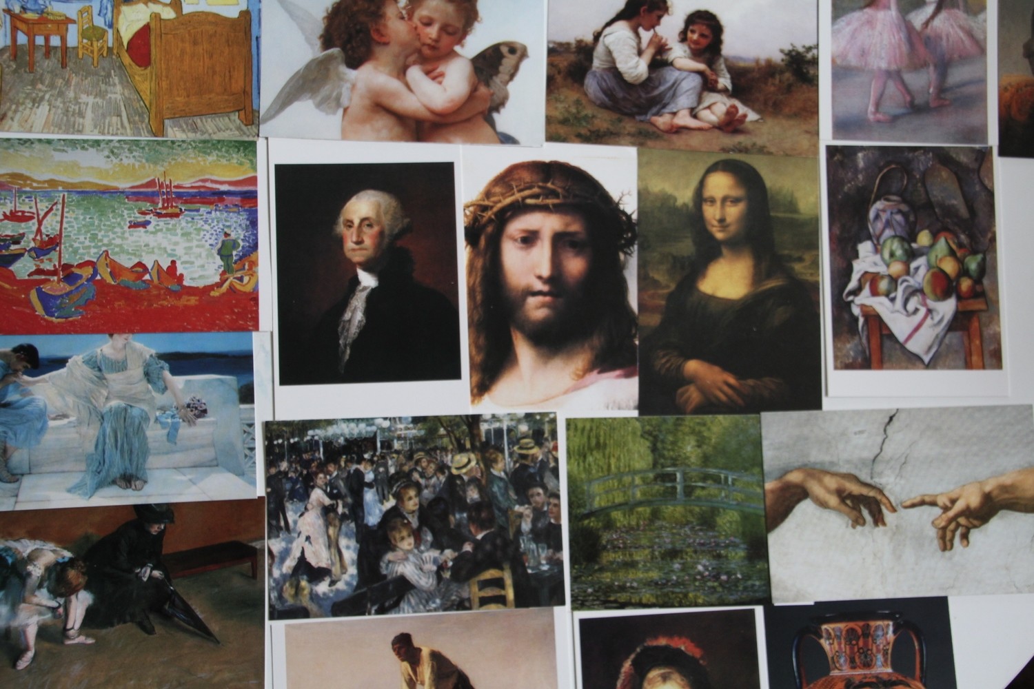 God & History of Art Postcards of Famous Paintings